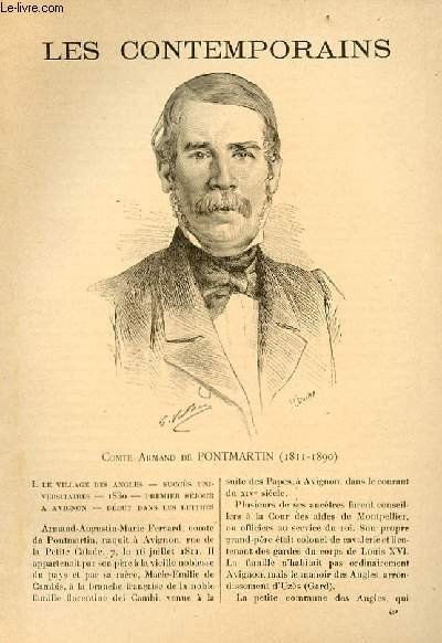 Comte Armand de Pontmartin (1811-1890). LES CONTEMPORAINS N 428