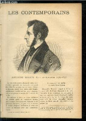 Alexandre Manzoni, pote et romancier (1785-1873). LES CONTEMPORAINS N 548