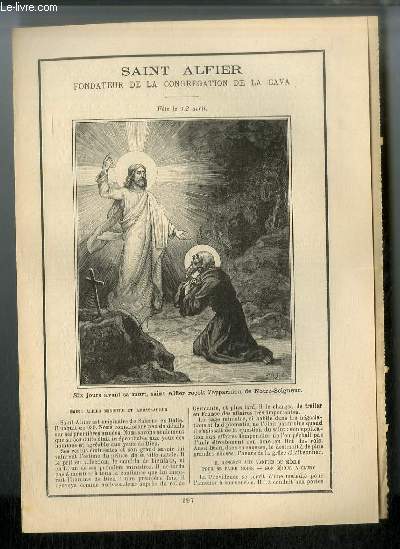 Vies des Saints n 997 - Saint Alfier, fondateur de la congrgation de la Cava - fte le 12 avril
