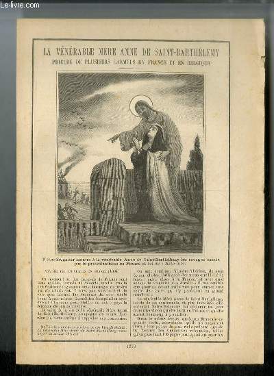 Vies des Saints n 1233 - La vnrable Mre Anne de Saint-Barthlmy, prieure de plusieurs carmels en France et en Belgique