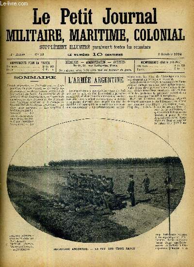 L'arme argentine - infanterie argentine, le feu sur trois rangs.