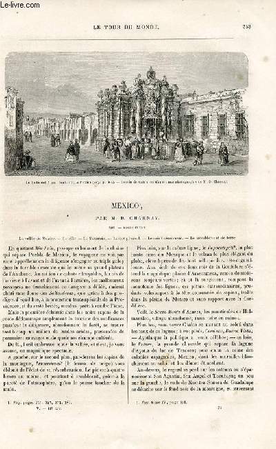 Le tour du monde - nouveau journal des voyages - livraison n127 - Mexico par M. D. Charnay (suite des livraisons 120,121,122 et 123).