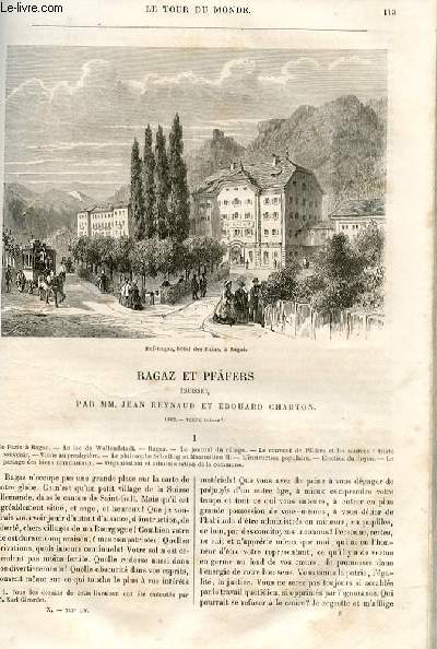 Le tour du monde - nouveau journal des voyages - livraison n242 - Ragaz et Pffers par J. reynaud et E. Charton (1862).