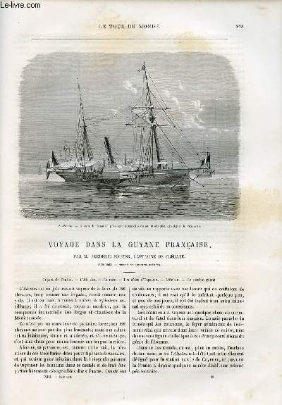 Le tour du monde - nouveau journal des voyages - livraison n331,332,333,334 et 335 - Voyage dans la Guyane franaise par Frdric Bouyer, capitaine de frgate (l'Alecton) (1862-1863).