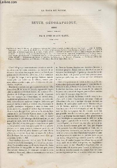 Le tour du monde - nouveau journal des voyages - Revue gographique 1866 (premier semestre) par Vivien de St Martin.