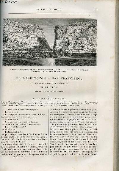 Le tour du monde - nouveau journal des voyages - livraison n688,689,690,691 et 692 - De Washington  San Francisco  travers le continent amricain par L. Simonin (1868).