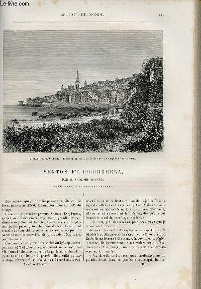 Le tour du monde - nouveau journal des voyages - livraison n693 et 694 - Menton et Bordighera, par Adolphe Joanne (1871).