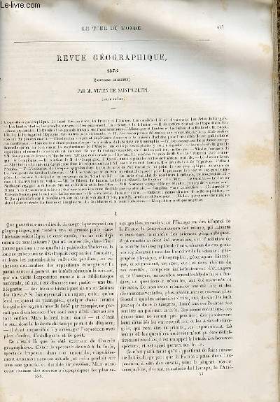 Le tour du monde - nouveau journal des voyages - Revue gographique 1875 (second semestre) par Vivien de St Martin.