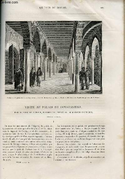 Le tour du monde - nouveau journal des voyages - livraison n849 et 850 - Visite au palais de Constantine par Charles Fraud, interprte principal de l'arme d'Afrique.