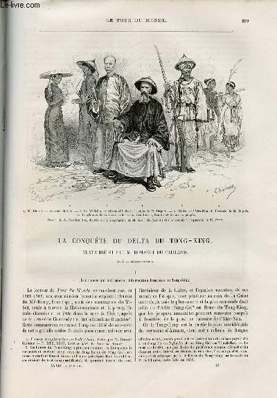 Le tour du monde - nouveau journal des voyages - livraison n879 et 880 - La conqute du delata du Tong - King (Tonkin) par Romanet du Caillaud (1873).
