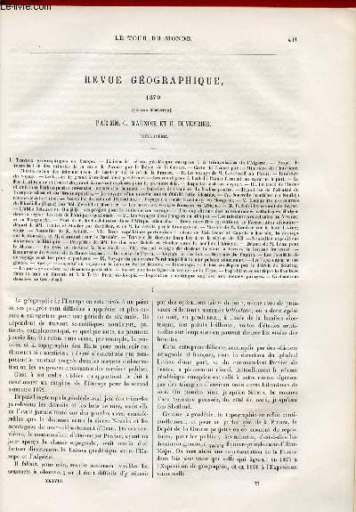 Le tour du monde - nouveau journal des voyages - Revue gographique 1879 (secodn semestre) par C. Maunoir et H. Duveyrier.