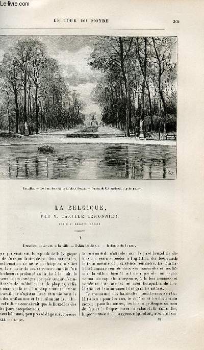 Le tour du monde - nouveau journal des voyages - livraisons n1062,1063,1064,1065 et 1066 - La Belgique par Camille Lemonnier.