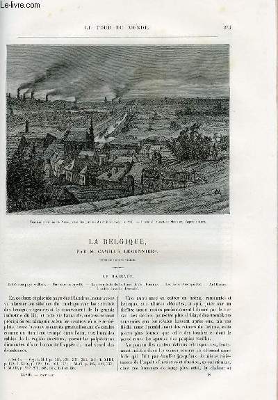 Le tour du monde - nouveau journal des voyages - livraisons 0n1243,1244,1245 et 1246 - La Belgique par Camille Lemonnier - le Hainaut.