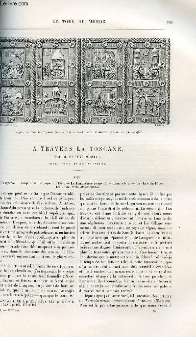 Le tour du monde - nouveau journal des voyages - livraison n1323, 1324 et 1325 - A travers la Toscane par Eugne Mntz (1882).