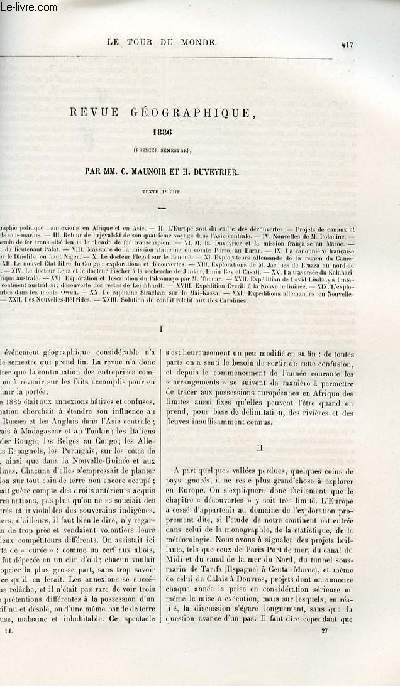 Le tour du monde - nouveau journal des voyages - Revue gographique 1886 (premier semestre) par C.Maunoir et H. Duveyrier.