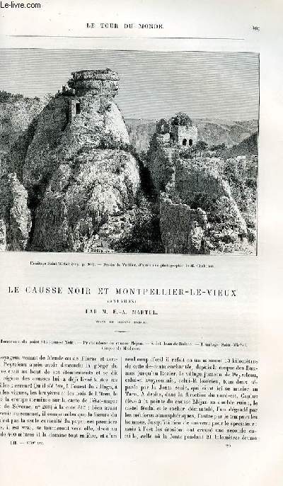 Le tour du monde - nouveau journal des voyages - livraison n1349 - Le Causse noir et Montpellier-Le-Vieux (Aveyron) par E.A. Martel.
