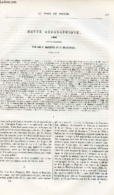 Le tour du monde - nouveau journal des voyages - Revue gographique 1886 (second semestre) par C. Maunoir et H. Duveyrier.