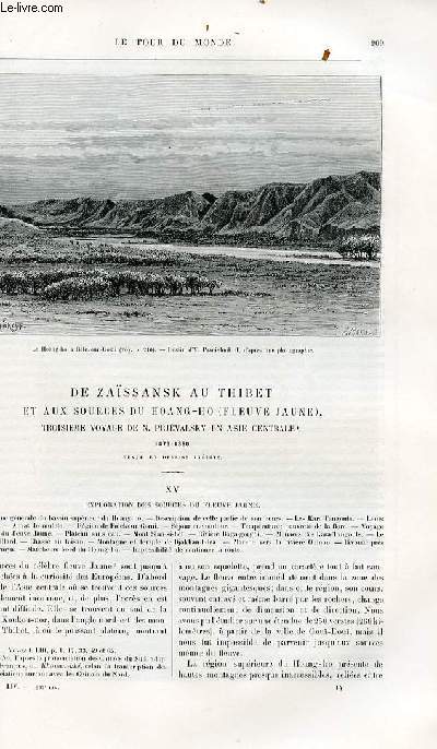 Le tour du monde - nouveau journal des voyages - livraison n1395 et 1396 - De Zassansk au Thibet et aux sources de Hoang Ho (fleuve jaune) - troisile voyage de Prjvalsky en Aise Centrale (1879-1880).