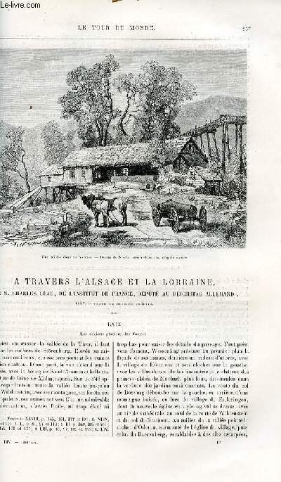 Le tour du monde - nouveau journal des voyages - livraison n1398 - A travers l'Alsace et la Lorraine par Charles Grad, de l'institut de France , dput au reichstag allemand (1887) - suite (voir n1397).