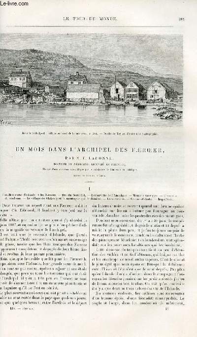 Le tour du monde - nouveau journal des voyages - livraison n1406 et 1407 - Un mois dans l'archipel des Faeroeer par H. Labonne,docteur en mdecine, licensi es sciences.