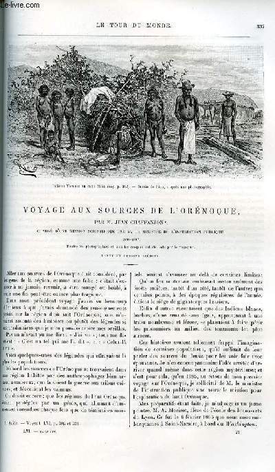 Le tour du monde - nouveau journal des voyages - livraison n1456,1457 et 1458 - Voyage aux sources de l'Ornoque par Jean Chaffanjon (1886-1887).