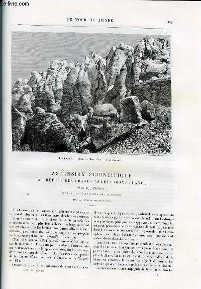 Le tour du monde - nouveau journal des voyages - livraison n1482 - Ascension scientifique au refuge des grands-mulets (Mont Blanc) par Janssen.