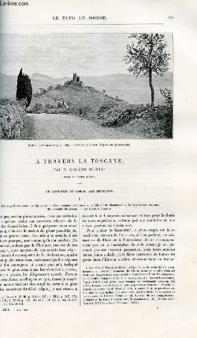 Le tour du monde - nouveau journal des voyages - livraisons n1651 et 1652 - A travers la Toscane par Eugne Muntz - Le Casentin et Borgo San Sepolcro.