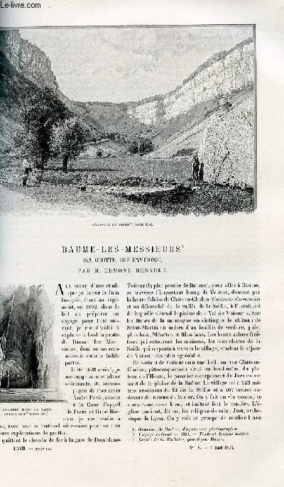 Le tour du monde - nouveau journal des voyages - livraison n1739 - Baume-Les-Messieurs (sa grotte, ses environs) par Edmond Renauld.