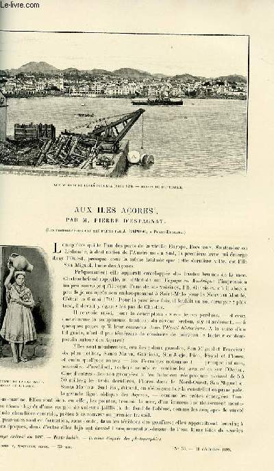 Le tour du monde - journal des voyages - nouvelle srie- livraison n053 - Aux les Aores par Pierre d'Espagnat.