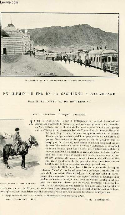 Le tour du monde - journal des voyages - nouvelle srie- livraisons n48 et 49 - En chemin de fer de la Caspienne  Samarkand par le comte W. De Rottermund.