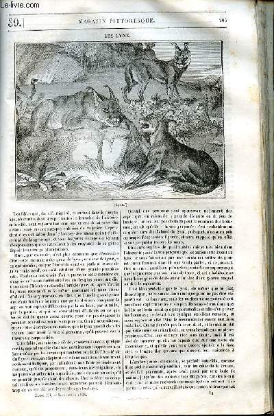 LE MAGASIN PITTORESQUE - Livraison n039 - Les lynx.