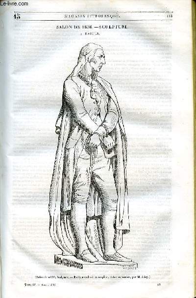 LE MAGASIN PITTORESQUE - Livraison n015 - Salon de 1836 - Sculpture - bailly.