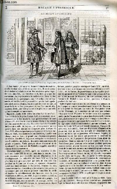 LE MAGASIN PITTORESQUE - Livraison n003 - Louis XIV et Colbert.