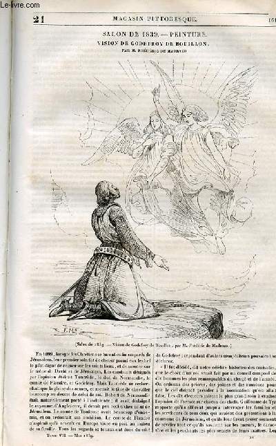 LE MAGASIN PITTORESQUE - Livraison n021 - Salon de 1839 - Peinture - Vision de Godefroy de Bouillon par Frdric de MAdrazo.