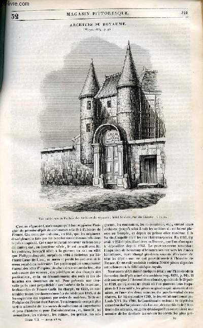 LE MAGASIN PITTORESQUE - Livraison n032 - Archives du royaume.