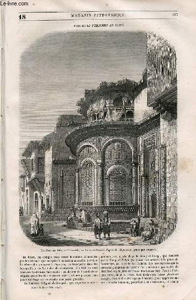 LE MAGASIN PITTORESQUE - Livraison n018 - Fontaines publiques au Caire.