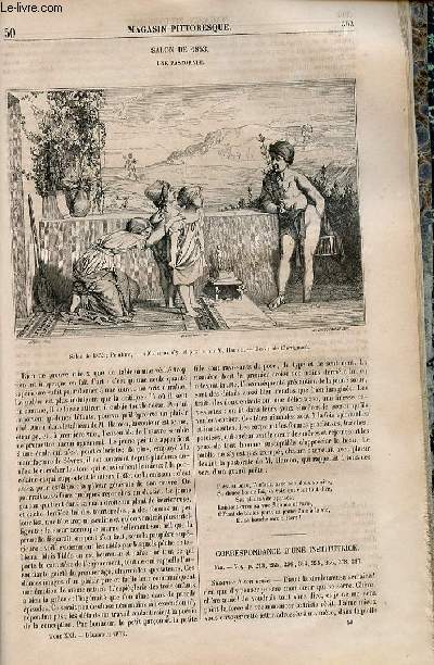 LE MAGASIN PITTORESQUE - Livraison n050 - Salon de 1853 - Une pastorale.