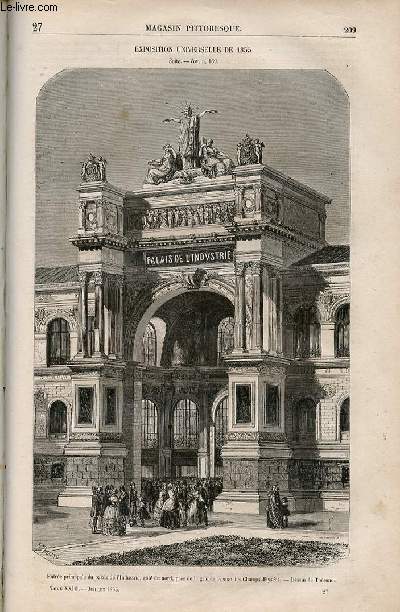 LE MAGASIN PITTORESQUE - Livraison n027 - Exposition universelle de 1855,suite.