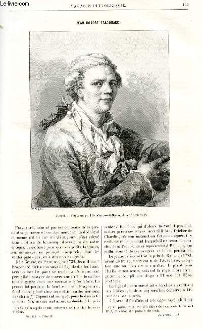LE MAGASIN PITTORESQUE - Livraison n11 - Jean Honor Fragonard.