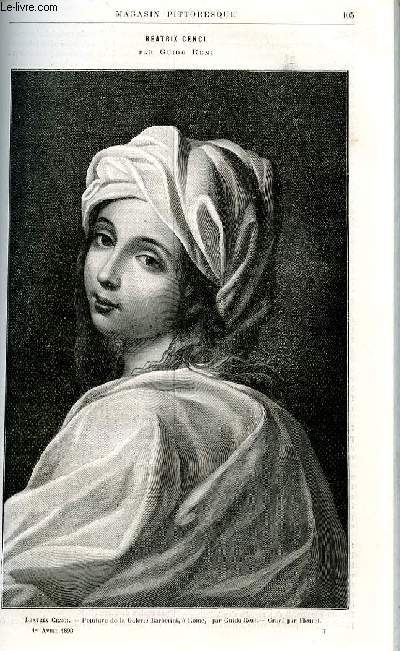 LE MAGASIN PITTORESQUE - Livraison n07 - Beatrix Cenci par Guido Reni.