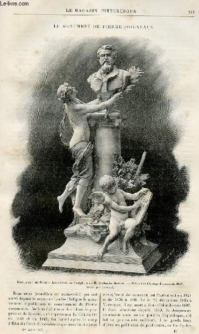 LE MAGASIN PITTORESQUE - Livraison n15 - Le monument de Pierre Joigneaux.