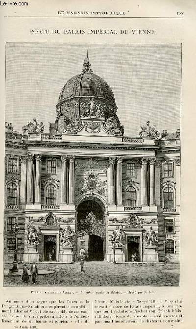 LE MAGASIN PITTORESQUE - Livraison n07 - Porte du palais imprial de Vienne.
