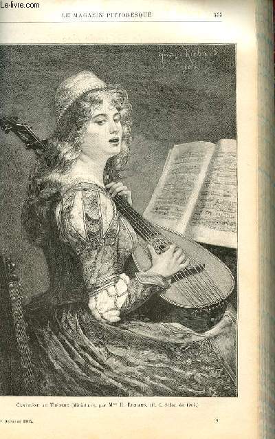 LE MAGASIN PITTORESQUE - Livraison n19 - Cantilne au Thorbe, par Mme H. Richard, gravure.