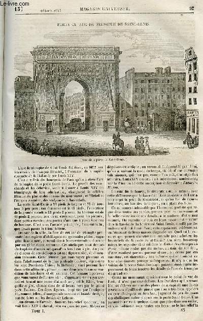 Le magasin universel - tome premier - Livraison n13 - Porte ou arc de triomphe de Saint Denis.