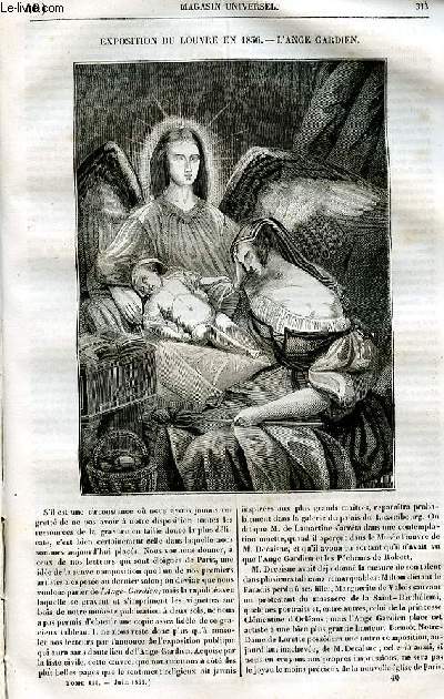 Le magasin universel - tome troisime - Livraison n40 - Exposition du Louvre en 1836 - L'ange gardien.