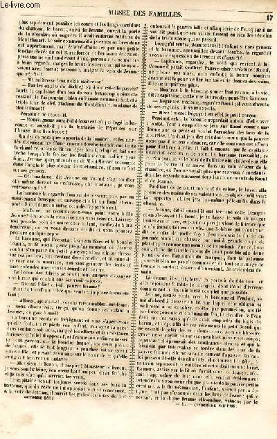 Le muse des familles - lecture du soir - 1re srie - livraisons n03 et 04 - Etudes morales - le phnomne vivant par Berthoud,suite de Blanche et Raoul et fin. octobre 1837