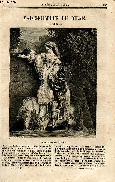 Le muse des familles - lecture du soir - deuxime srie - livraison n37 - Mademoiselle du Riban (1635) .