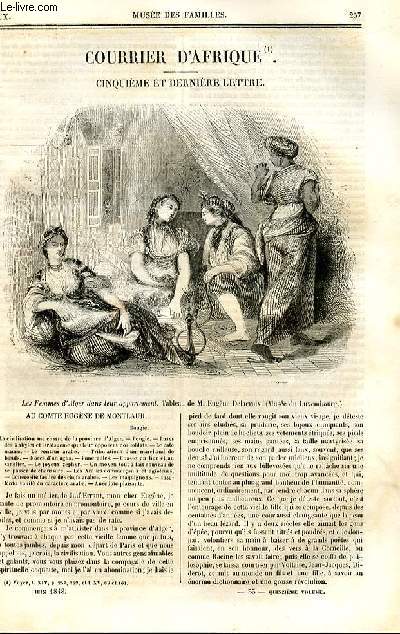 Le muse des familles - lecture du soir - deuxime srie - livraison n33 et 34 - Courrier d'Afrique - cinquime et dernire lettre par A. de Gondrecourt.