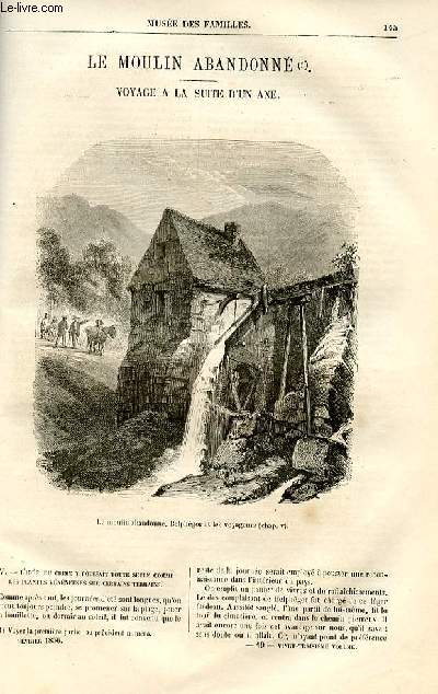 Le muse des familles - lecture du soir - livraisons n19 et 20 - Le moulin abandonn, voyage  la suite d'un ne ,suite et fin par H. Castille.