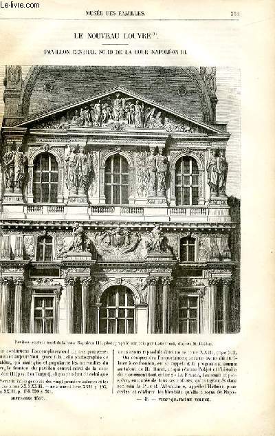 Le muse des familles - lecture du soir - livraisons n45 et 46 - Le nouveau Louvre,pavillon central nord de la cour de Napolon III par Pitre Chevalier.